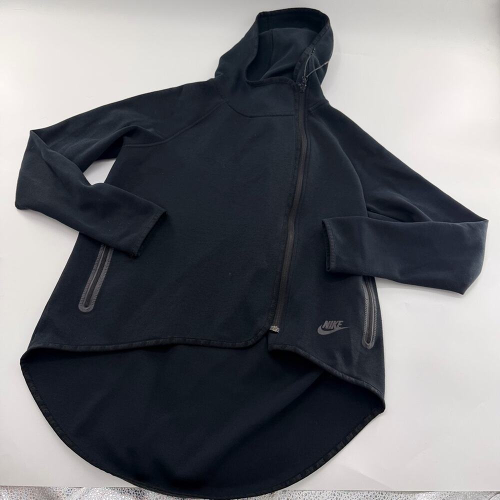 Nike Sportswear Tech Fleece Women's Cape Jacket 669613-010 Black Small Hoodie
